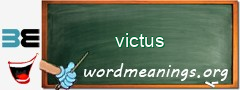 WordMeaning blackboard for victus